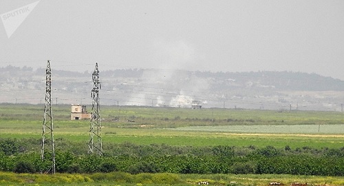 Chiến sự Syria nóng trở lại khi phiến quân nã pháo vào các thị trấn của nước này – một động thái vi phạm lệnh ngừng bắn. Ảnh: Sputnik