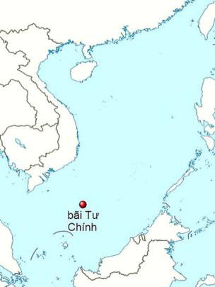 Bãi Tư Chính trên bản đồ Việt Nam