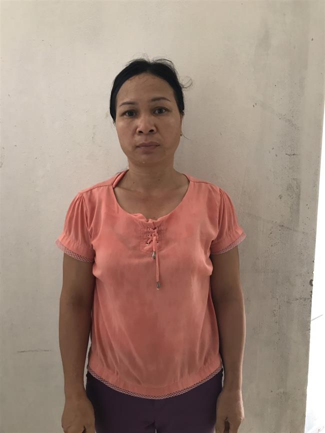 Đối tượng Lưu Thị Lân tại cơ quan điều tra