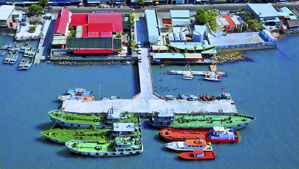Toàn cảnh Cảng tàu dịch vụ Sao Mai.