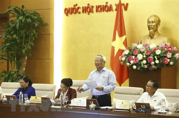 Phó Chủ tịch Quốc hội Uông Chu Lưu phát biểu tại phiên họp.