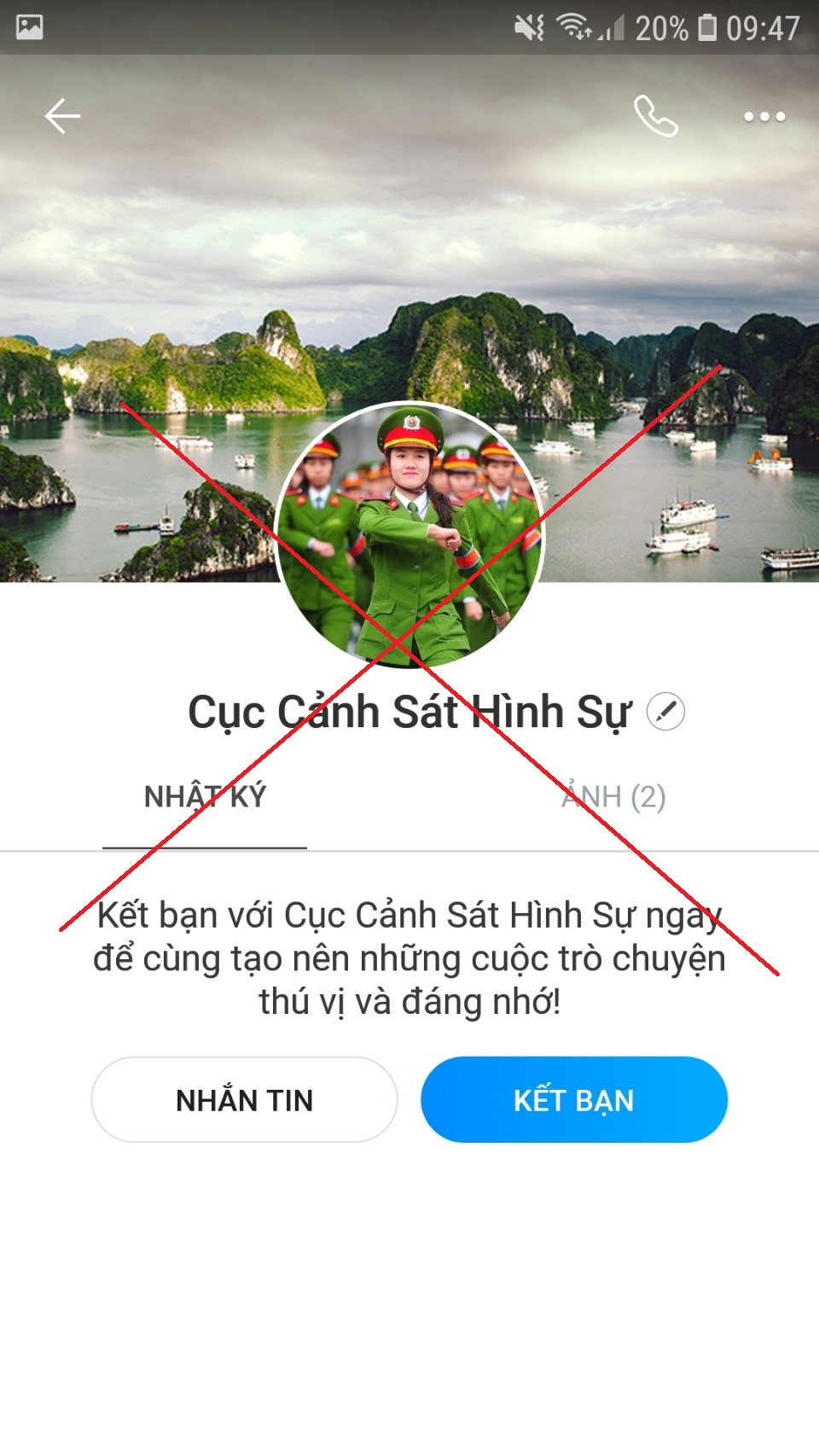 Các đối tượng còn lập các tài khoản mạo danh cơ quan Công an
