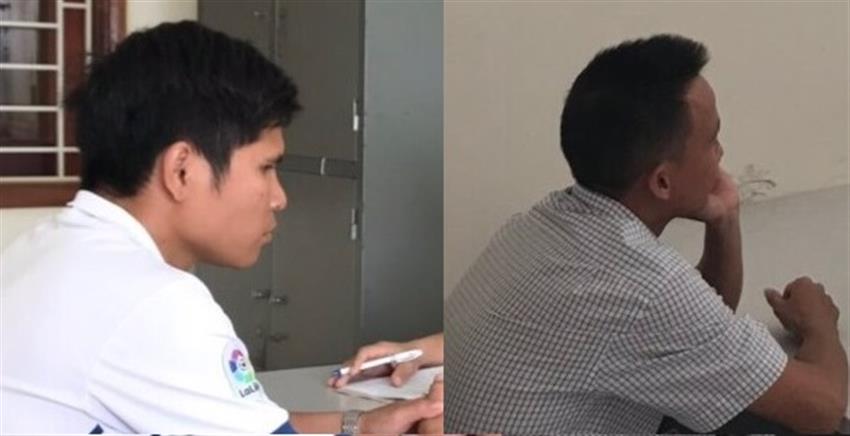 2 đối tượng tại cơ quan công an