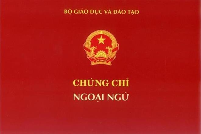 Chứng chỉ ngoại ngữ.