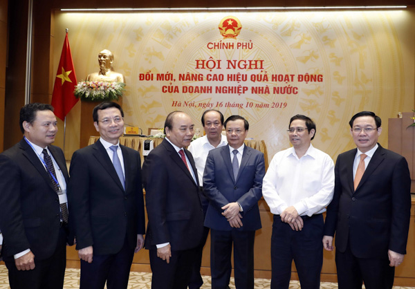 Thủ tướng Nguyễn Xuân Phúc và các đại biểu tại hội nghị. Ảnh: THỐNG NHẤT