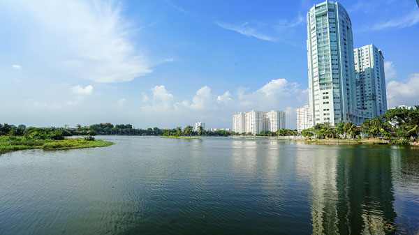 Một góc khu cảnh quan khu đô thị Chí Linh. 