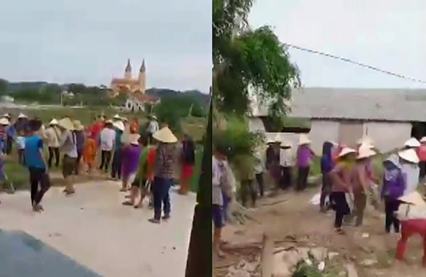 Một số giáo dân có hành động phá hoại tài sản gia đình ông Lê Đức Bắc