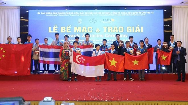 Việt Nam xếp thứ nhất toàn đoàn tại cuộc thi Olympic Toán và Khoa học quốc tế 2019