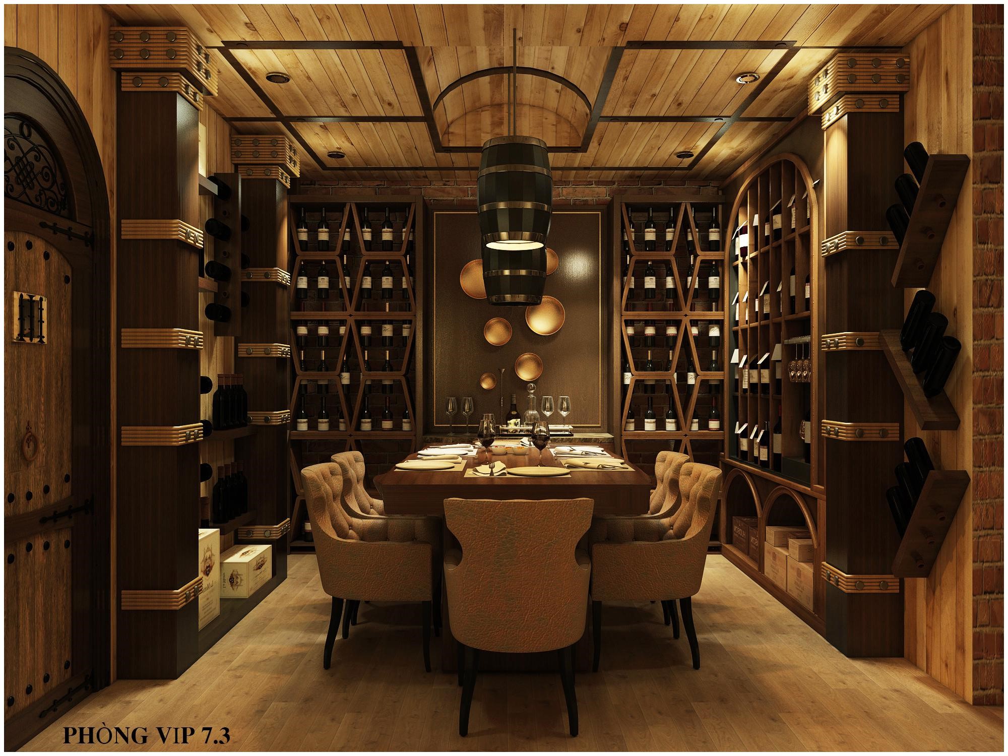 Hầm rượu GIA được thiết kế theo phong cách châu Âu đầy ấn tượng.