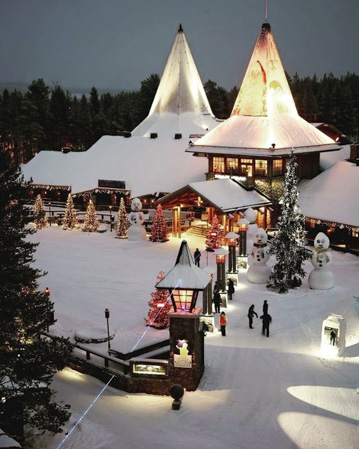 Rovaniemi (Phần Lan) được xem là quê hương của ông già Noel, là nơi đón nhiều tín đồ Giáng sinh nhất thế giới hàng năm.