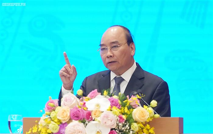 Thủ tướng phát biểu tại hội nghị. Ảnh: VGP/Quang Hiếu