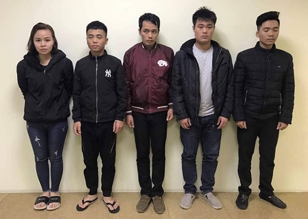 Các đối tượng tại cơ quan Công an