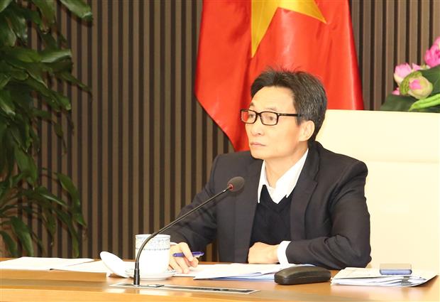 Phó Thủ tướng Vũ Đức Đam chủ trì cuộc họp Ban Chỉ đạo Quốc gia về phòng, chống dịch bệnh viêm đường hô hấp cấp do chủng mới của virus Corona gây ra. Ảnh VGP/Trần Mạnh