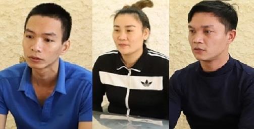 3 đối tượng Trần Đình Trường, Nguyễn Thị Thúy Hòa, Nguyễn Quốc Thành