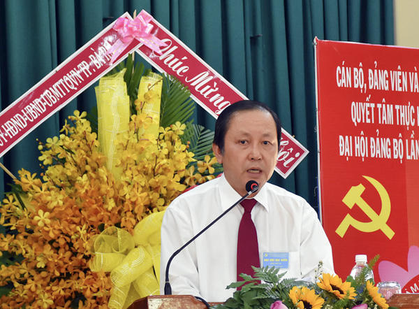 Đồng chí Nguyễn Văn Hoàng, Phó Bí thư Thường trực Thành ủy, Chủ tịch HĐND TP. Bà Rịa phát biểu chỉ đạo tại Đại hội.