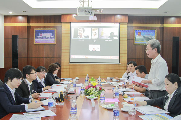Một buổi sinh hoạt trực tuyến của Chi bộ Văn phòng (trực thuộc Đảng bộ khối Văn phòng Tổng Công ty BĐATHHMN).