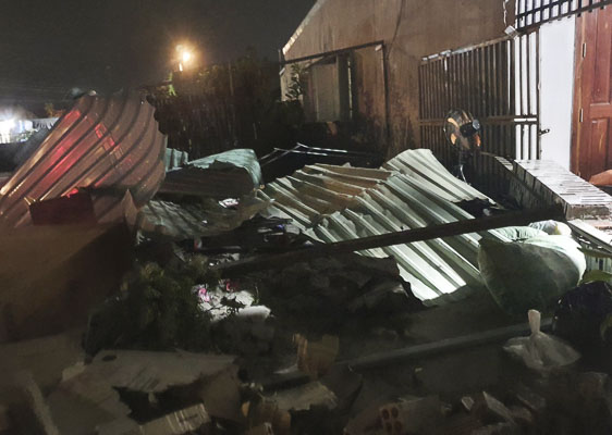 Hiện trường căn nhà chị Đặng Thị Thương (124/38, đường Đô Lương, TP.Vũng Tàu) bị đập phá vào tối 11/4.