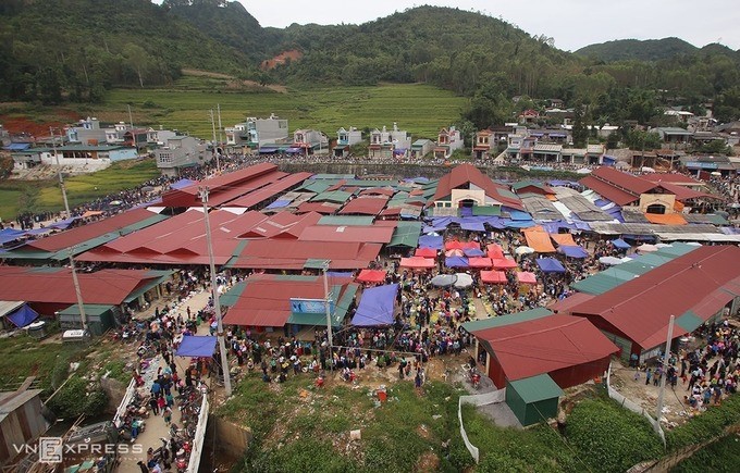 Một khu chợ ở thị trấn Đồng Văn (Hà Giang). Ảnh: Ngọc Thành