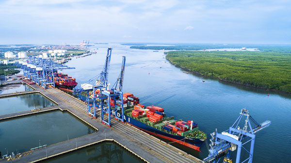 Cảng Quốc tế Tân cảng Cái Mép là một trong những cảng nước sâu lớn nhất của Việt Nam có thể tiếp nhận tàu container có trọng tải  160.000 DWT. 