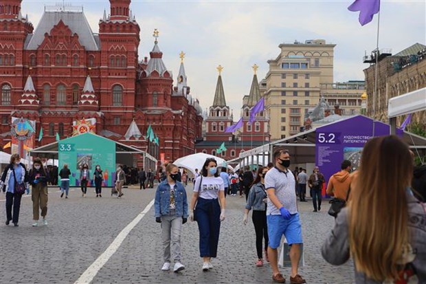 Người dân Nga ở thủ đô Moscow.