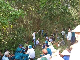 Lực lượng chức năng truy bắt nghi phạm lẩn trốn trong rừng