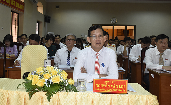 Đồng chí Nguyễn Văn Lợi, Phó Trưởng Ban Tổ chức Tỉnh ủy đến dự Đại hội.