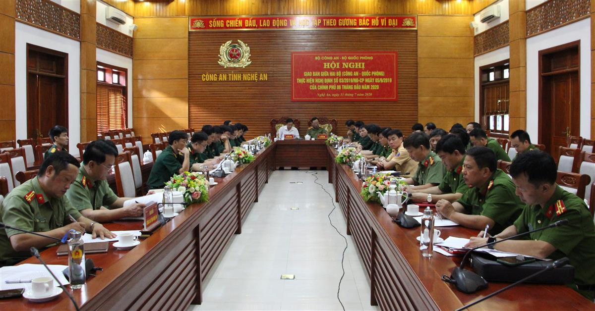 Toàn cảnh Hội nghị tại điểm cầu Công an tỉnh Nghệ An