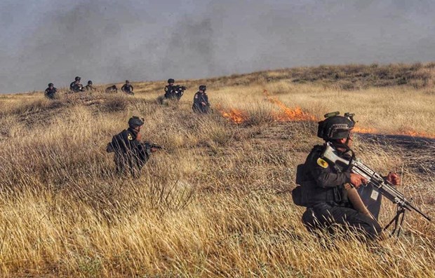 Binh sĩ thuộc Lực lượng chống khủng bố  của Iraq tham gia chiến dịch tấn công IS.
