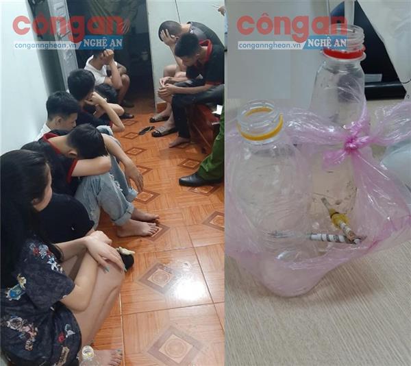 Các đối tượng và tang vật bị thu giữ