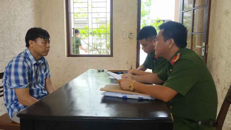 Đối tượng Nguyễn Văn Nghĩa tại Cơ quan Công an
