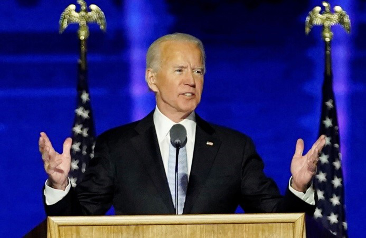 Ông Joe Biden trong bài phát biểu tại Wilmington, bang Delaware ngày 7/11/2020. 