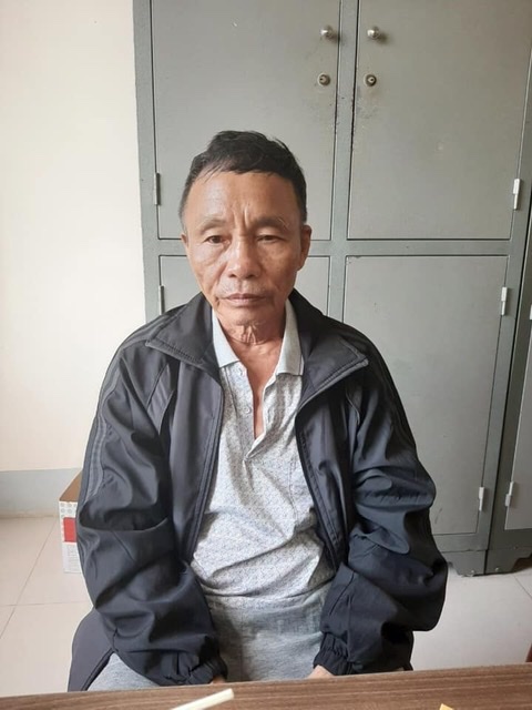 Đối tượng Vũ Hải Đường tại cơ quan công an