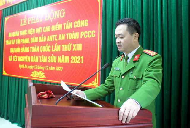 Phát động ra quân thực hiện đợt cao điểm tấn công, trấn áp tội phạm, đảm bảo ANTT, an toàn PCCC