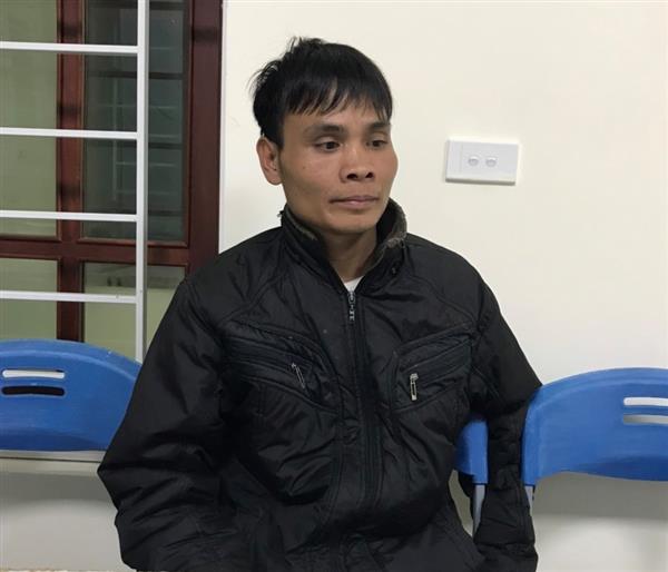 Đối tượng Cụt Văn Út tại cơ quan công an
