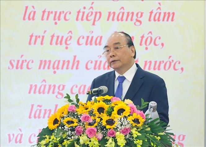 Thủ tướng Nguyễn Xuân Phúc phát biểu tại Đại hội. Ảnh: Thống Nhất/TTXVN