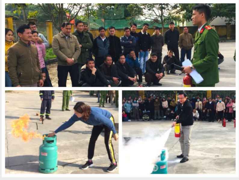 Huấn luyện nghiệp vụ PCCC cho lực lượng PCCC cơ sở huyện Quỳ Châu