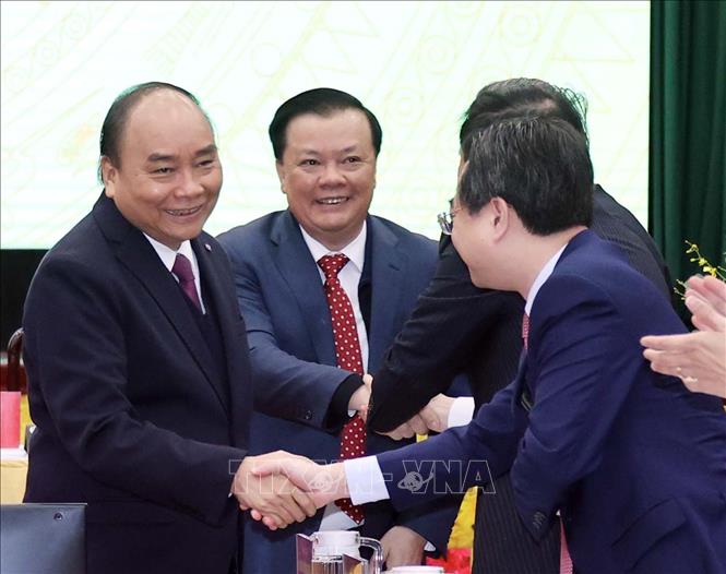 Thủ tướng Nguyễn Xuân Phúc dự Hội nghị. Ảnh: Phạm Hậu/TTXVN