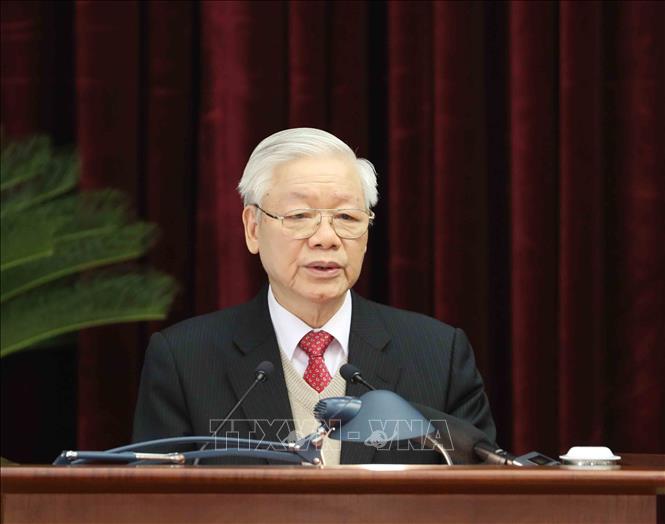 Tổng Bí thư, Chủ tịch nước Nguyễn Phú Trọng phát biểu khai mạc Hội nghị. Ảnh: TTXVN