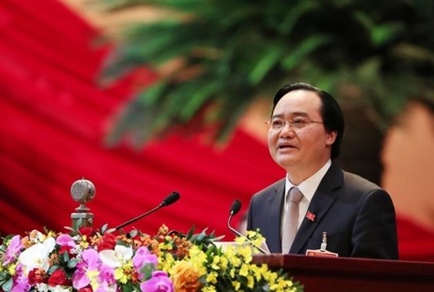 Bộ trưởng Bộ GD&ĐT Phùng Xuân Nhạ tham luận tại Đại hội Đảng toàn quốc lần thứ XIII