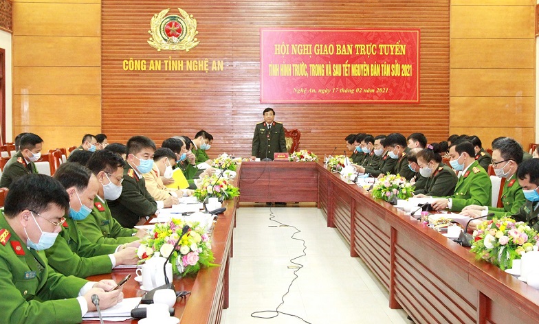 Giao ban trực tuyến tình hình trước, trong và sau tết Nguyên đán Tân Sửu 2021