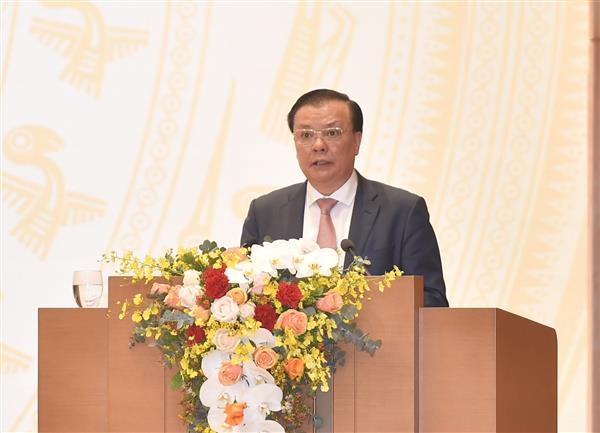 Uỷ viên Bộ Chính trị, Bộ trưởng Bộ Tài chính Đinh Tiến Dũng. Ảnh:VGP.