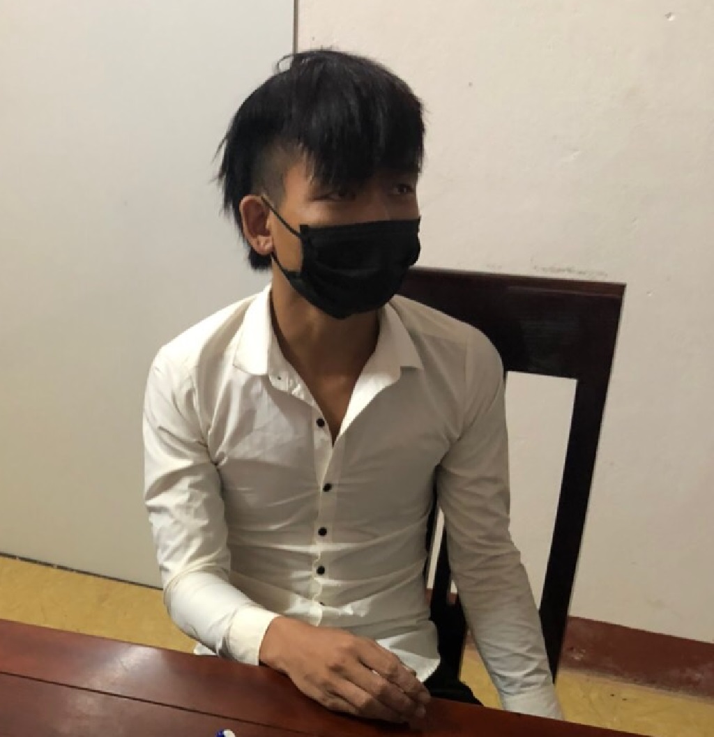 Đối tượng Phạm Đức Toàn tại cơ quan Công an