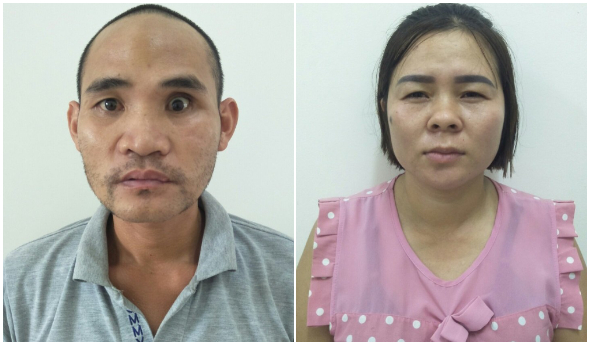 Đối tượng&nbsp;Thái Bình Chinh và đối tượng&nbsp;&nbsp;Lưu Thị Thuỷ&nbsp;(vợ của Chinh)