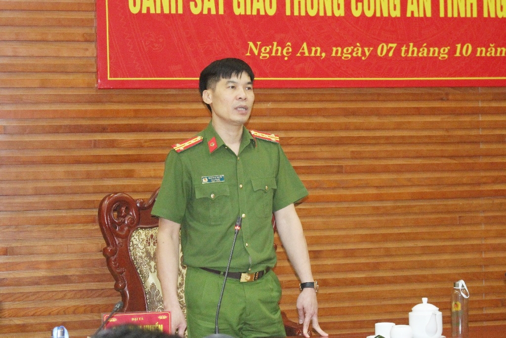 Đại tá Cao Minh Huyền, Phó Giám đốc Công an tỉnh kết luận Hội nghị