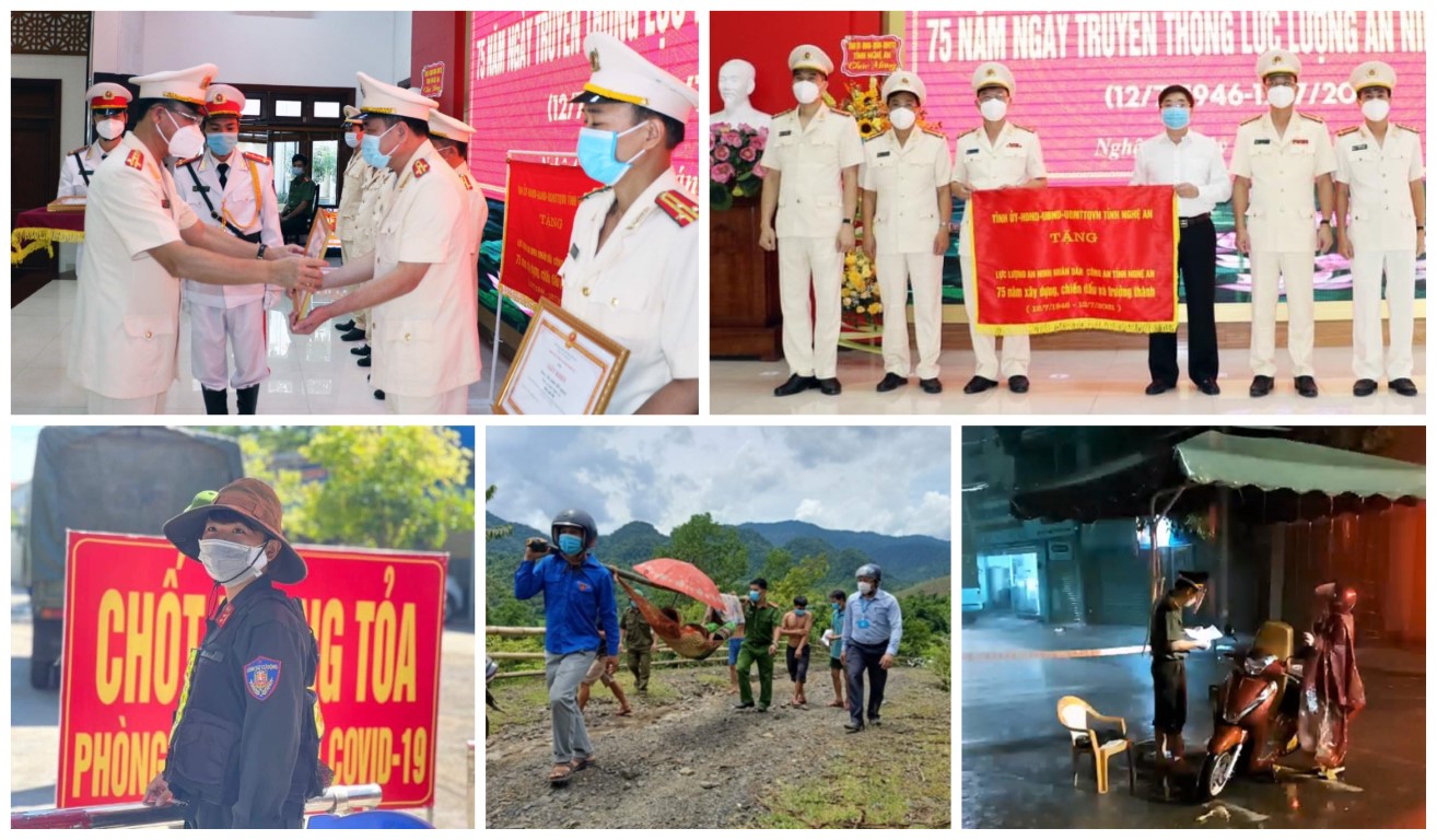 Cán bộ chiến sĩ Công an Nghệ An thường xuyên thực hiện 6 điều Bác Hồ dạy Công an nhân dân. Đồ hoạ; Bình Minh 