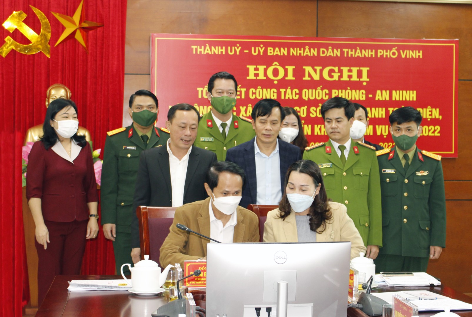 Các đơn vị, địa phương kí cam kết thực hiện nhiệm vụ Quốc phòng - An ninh năm 2022