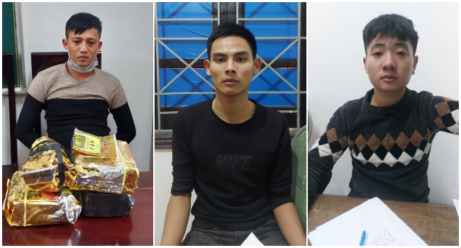 Các đối tượng Bùi Đức Anh, Lê Văn Thẩm và Trần Văn Mại tại Cơ quan Công an