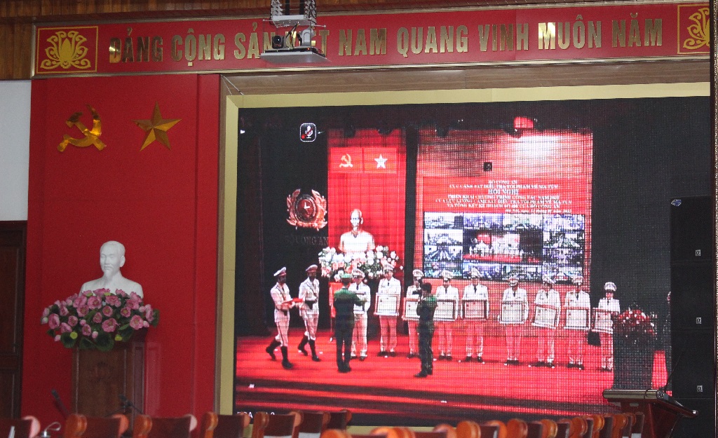 Tại điểm cầu Công an tỉnh Nghệ An