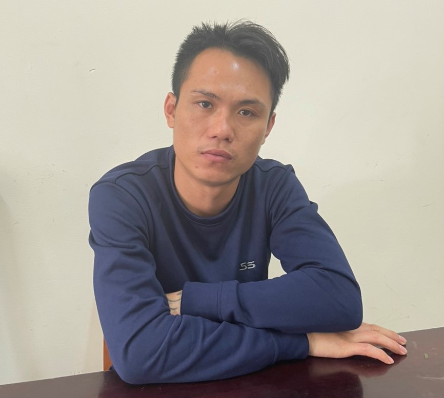 Đối tượng Trương Văn Oanh tại cơ quan Công an
