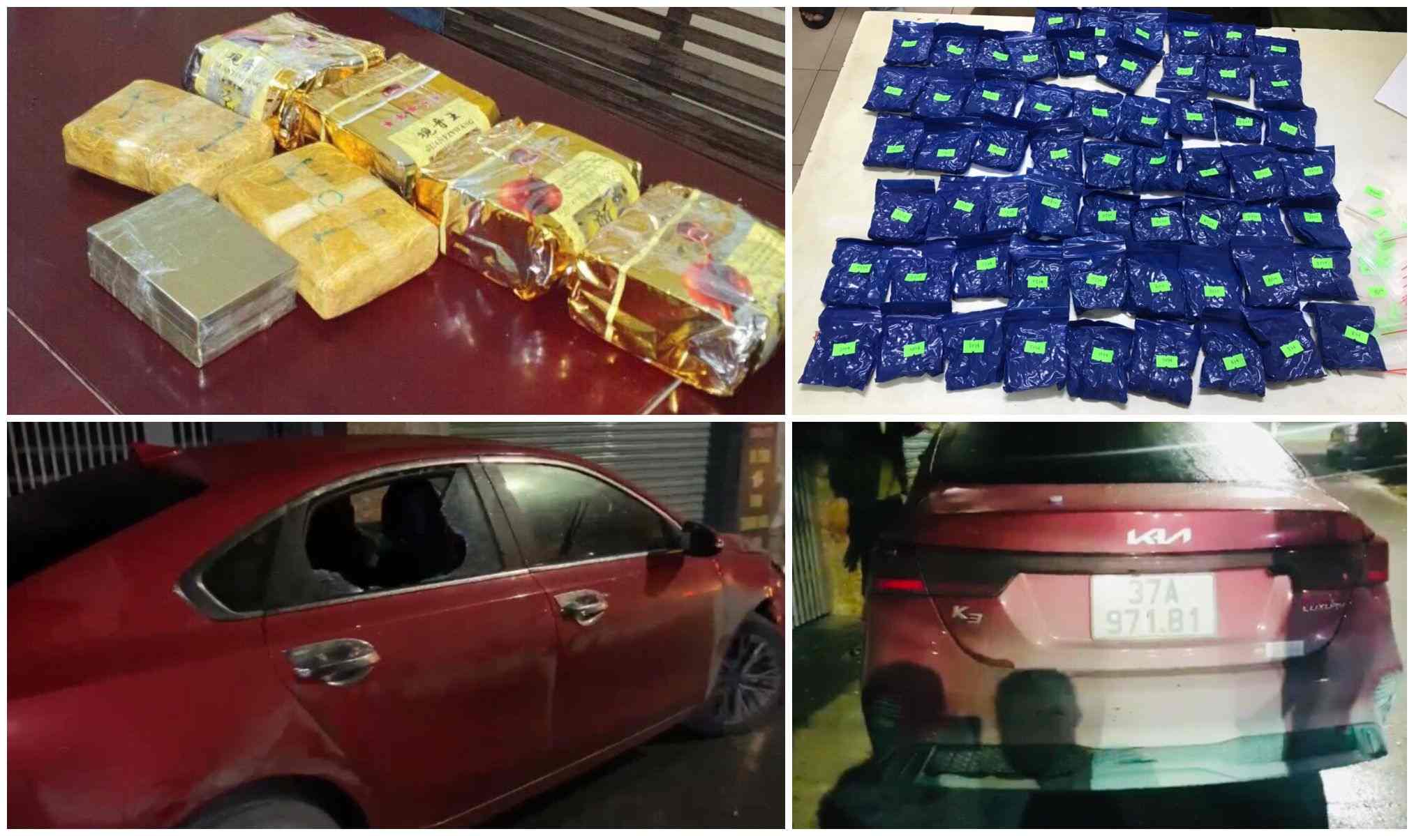 Tang vật thu giữ khi bắt Phan Trọng Sơn và Nguyễn Tất Thạch